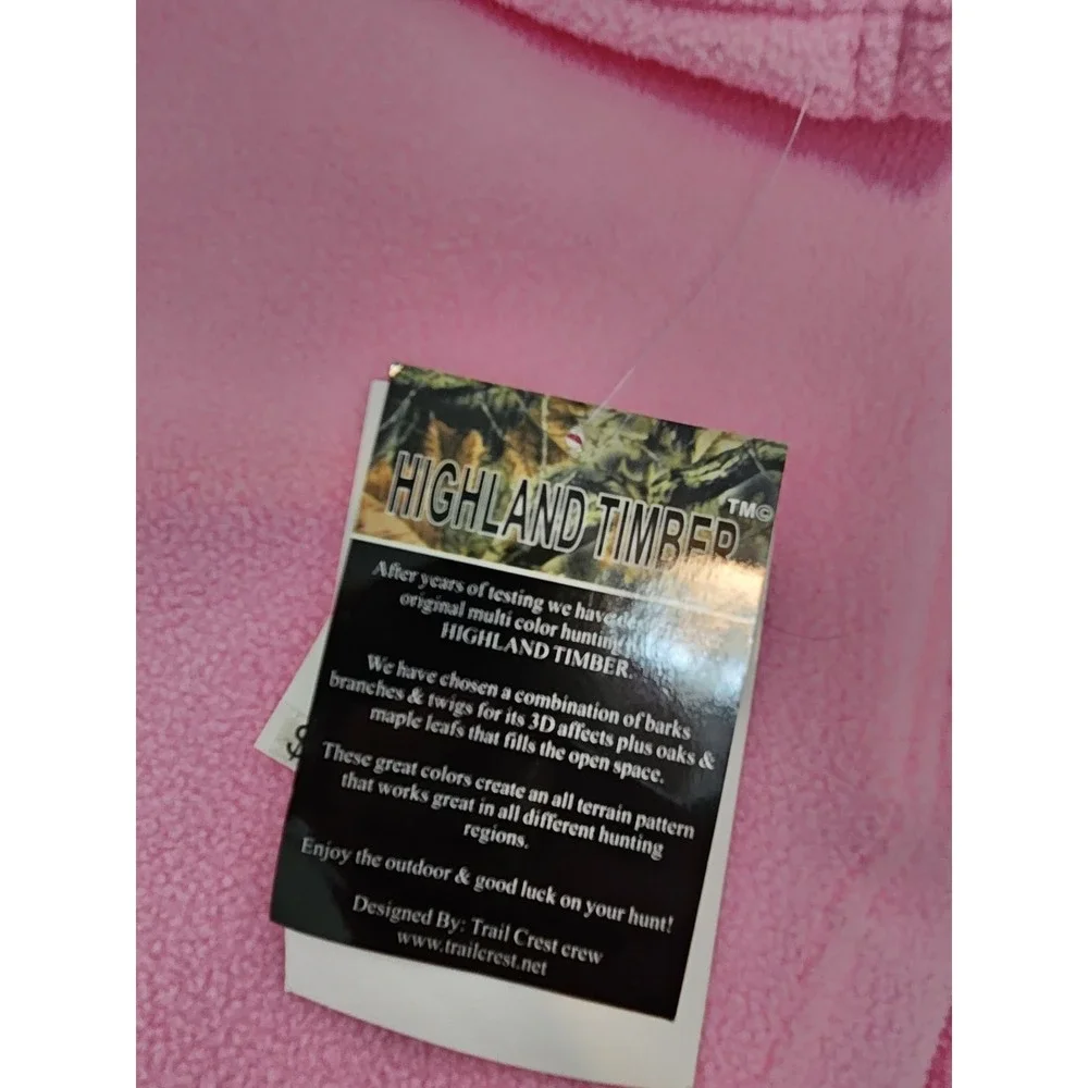 New With Tags Trail Crest 1/4‎ Zip Pink Cammo Hoodie Womens L - Picture 3 of 10